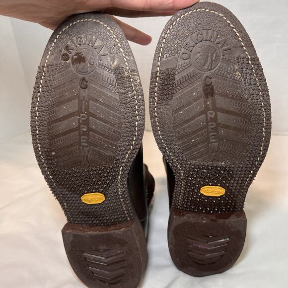 Chippewa Chelsea Boots Men’s Size 9D Brown Leather Vibrant Sole Cowboy Workwear - Picture 7 of 12